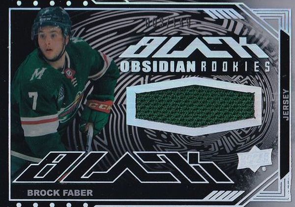 jersey RC karta BROCK FABER 23-24 SPx UD Black Obsidian Rookies Jersey /149